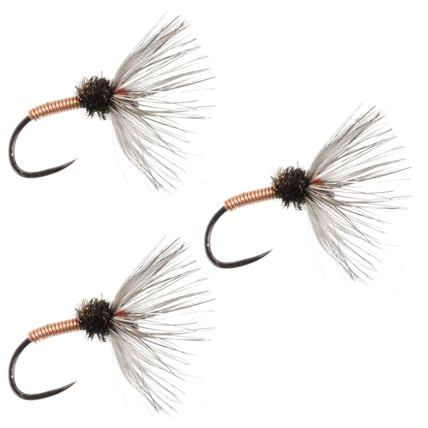 3 Pack Copper Sakasa Kebari - Tenkara Flies - Size 10