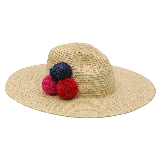Peter Grimm Coral - Straw Wide Brim Hat