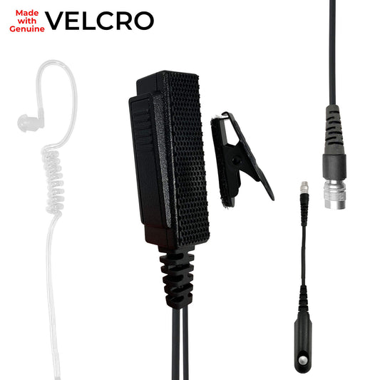 Velcro Mic & Earpiece Radio Kit w/ Quick Disconnect (Hirose) - BaoFeng: UV9G, UV9R, UV9R Plus, UV9R Pro, BF-A58, BF-558, BF-N9, UV-XR, GT-3WP, BF-9700, UV-5S, BF-R760, UV-82WP