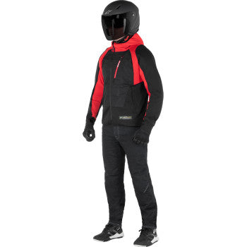 ALPINESTARS MSE Hybrid Hooded Jacket - Black/Red - 2XL 4201824-1463-2X