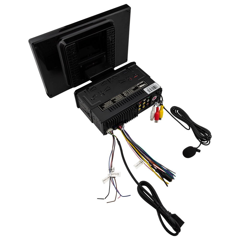 10.5" Floating Adjustable Modular Touchscreen Mechless Single-DIN Head Unit with Bluetooth, Apple Car Play, Android Mirror Link, USB, AUX, SD, AM, FM