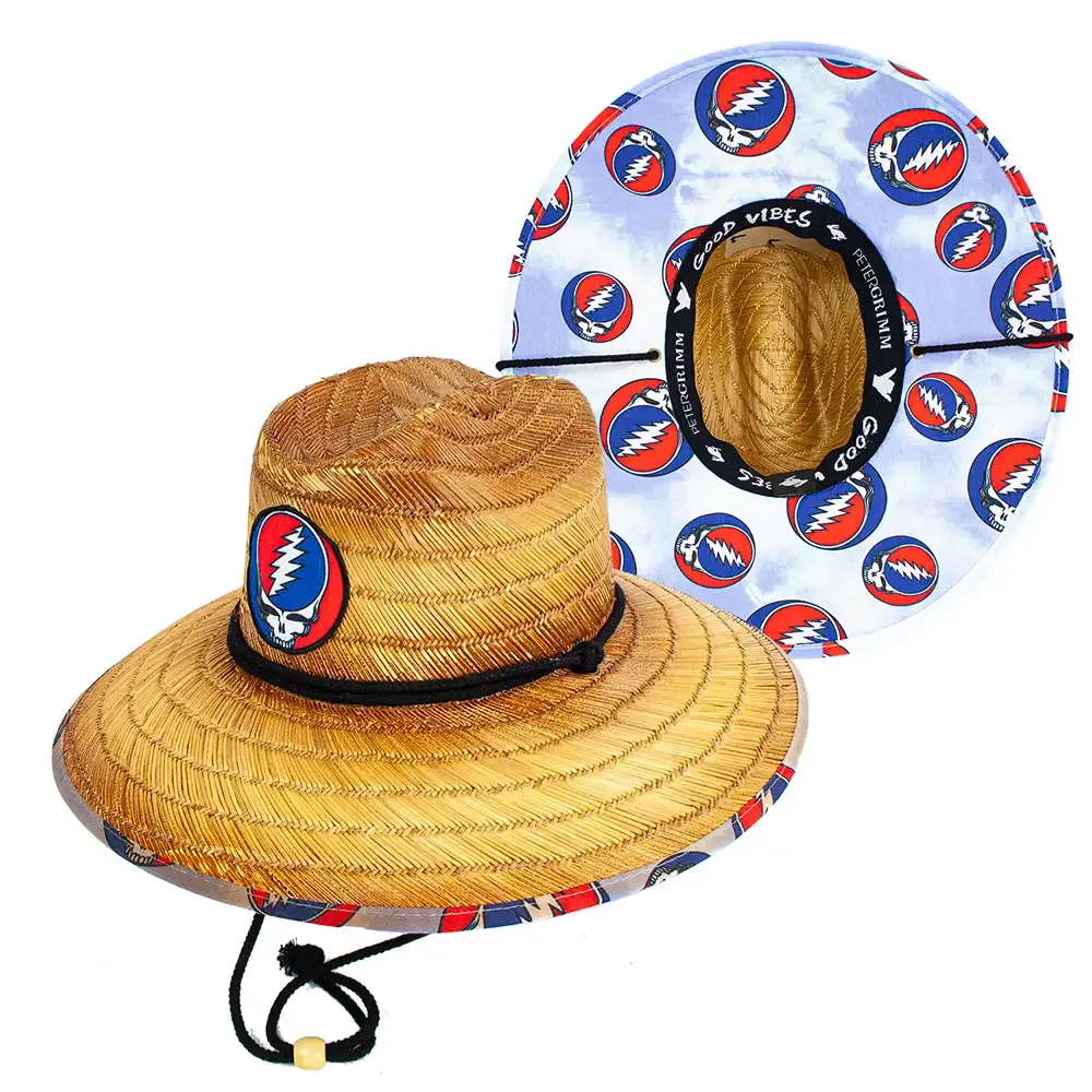 Peter Grimm Grateful Dead Blue Row Junior - Children's Straw Lifeguard Hat