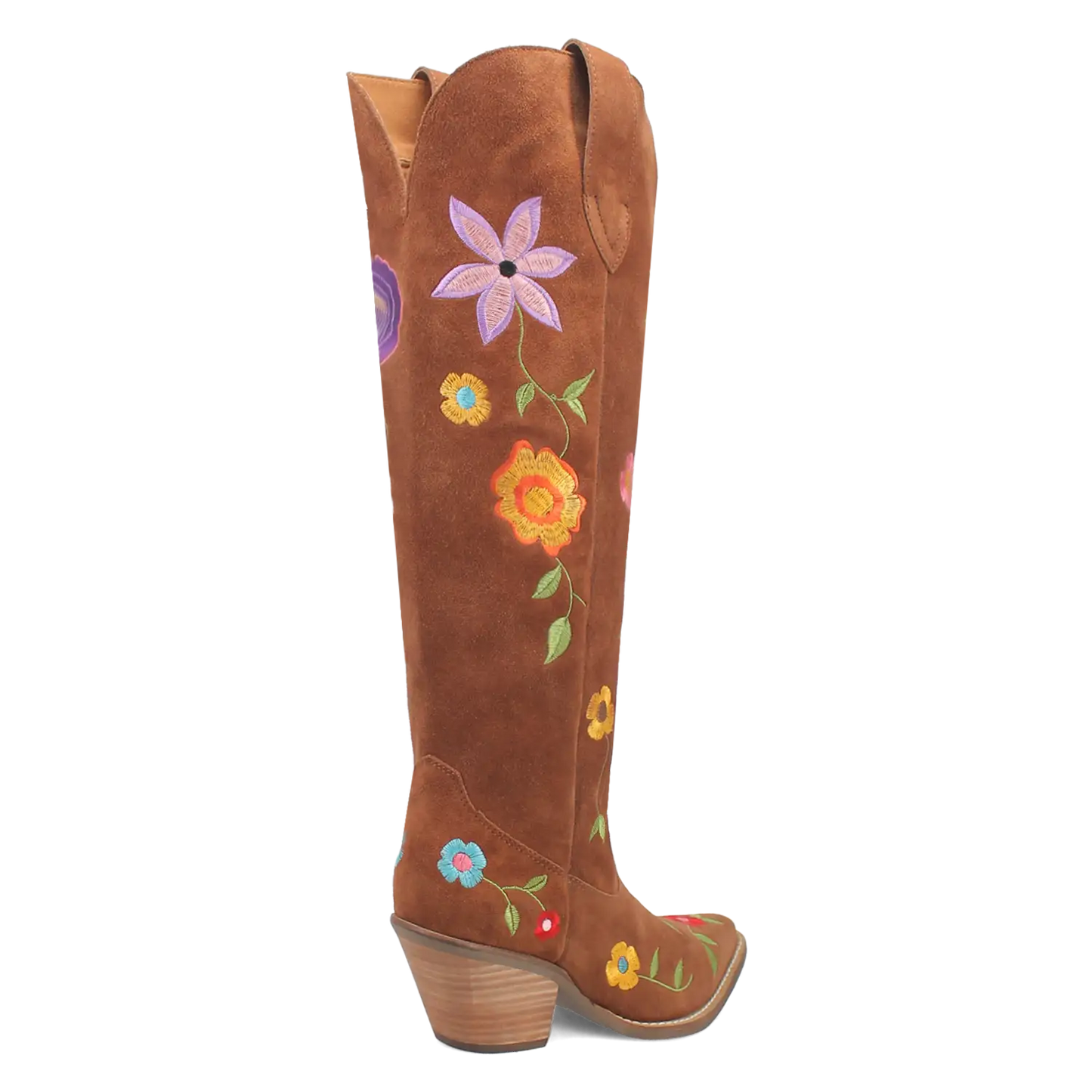Dingo Flower Power - Women's Suede Leather Cowgirl Boots