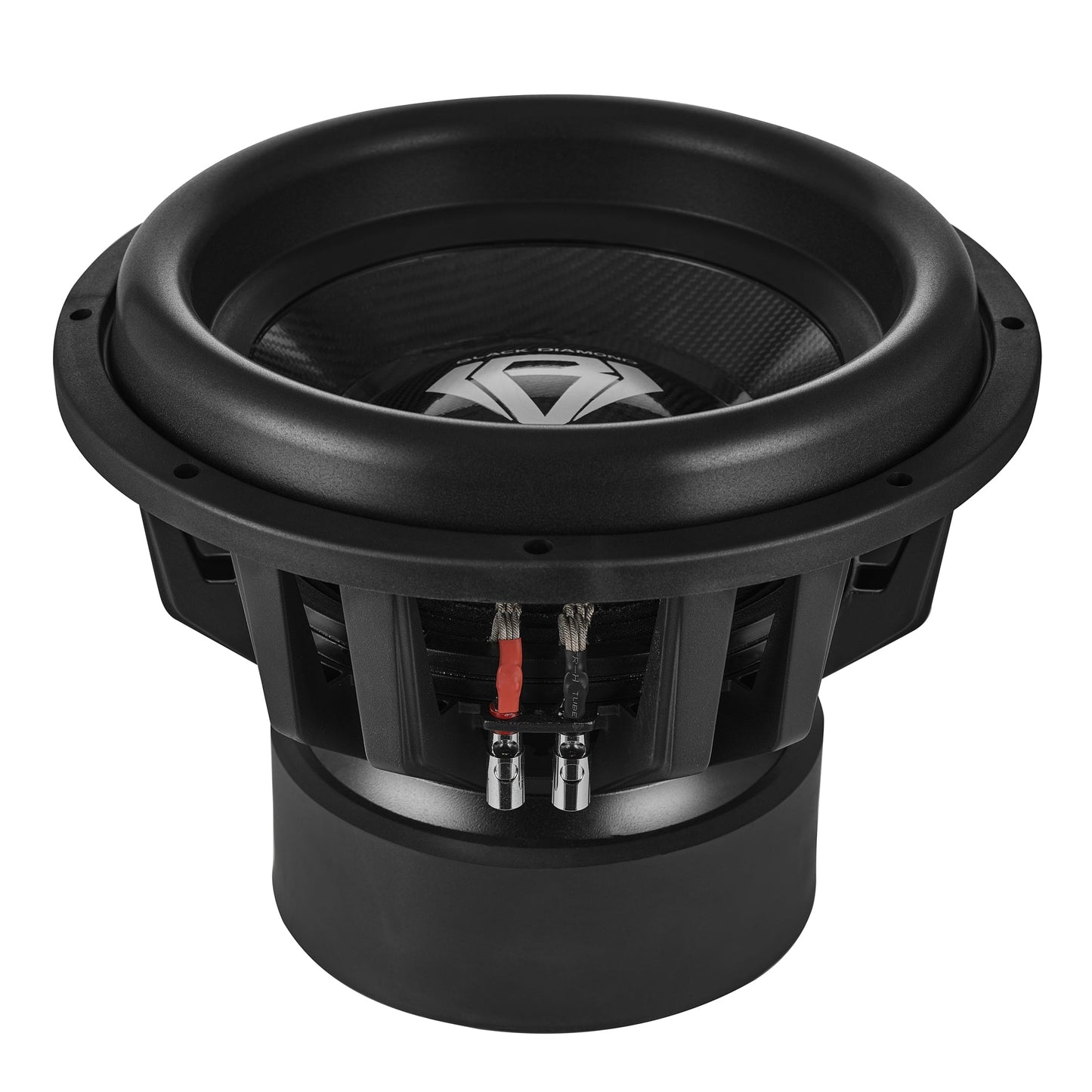 Black Diamond 15" High Excursion Subwoofer with Carbon Fiber Cone | 3500W RMS / 7000W Peak | Dual 1-Ohm Voice Coil