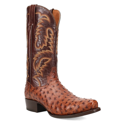 Dan Post Marco - Men's Ostrich Skin Leather Cowboy Boots