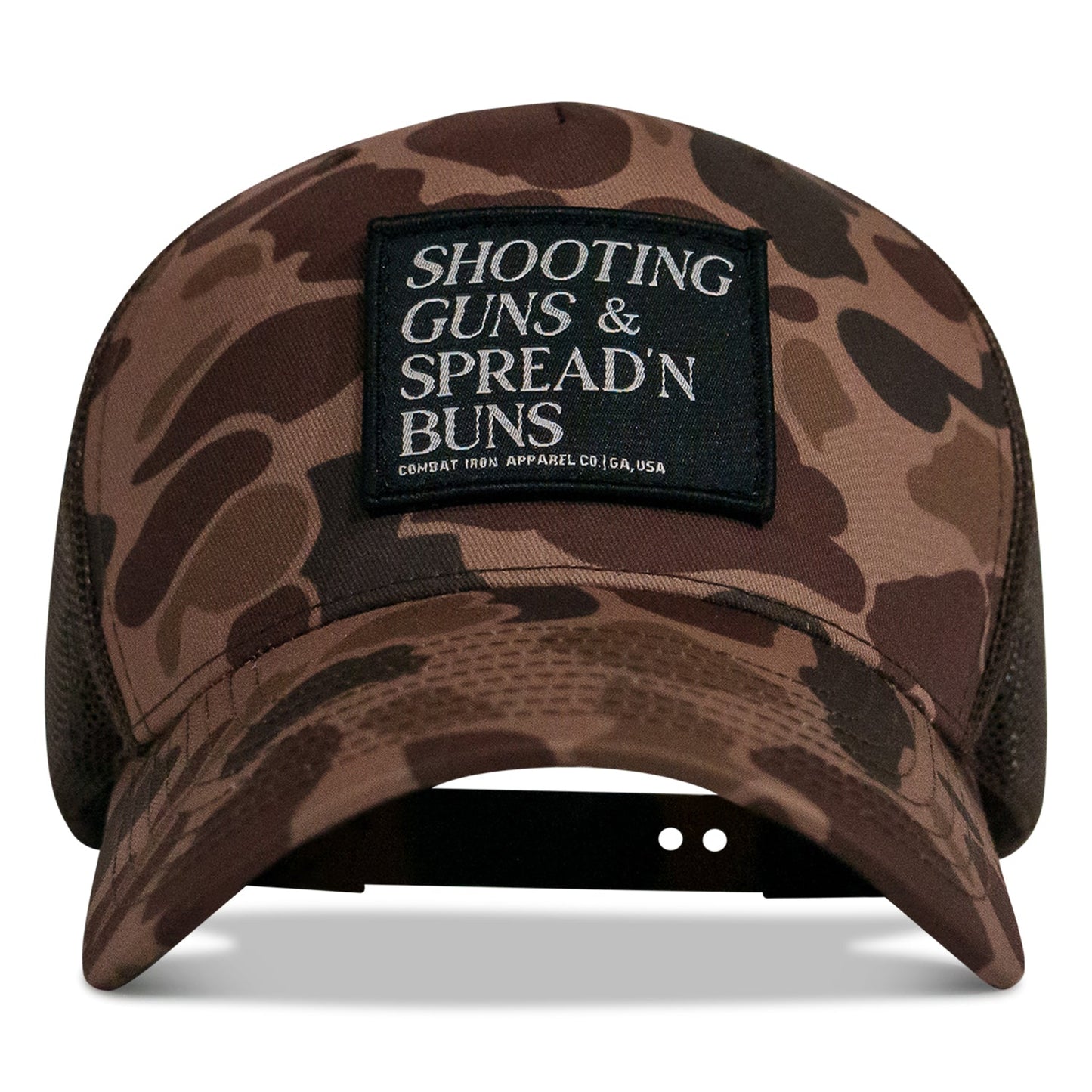 Shooting Guns & Spread'n Buns Patch Snapback Hat