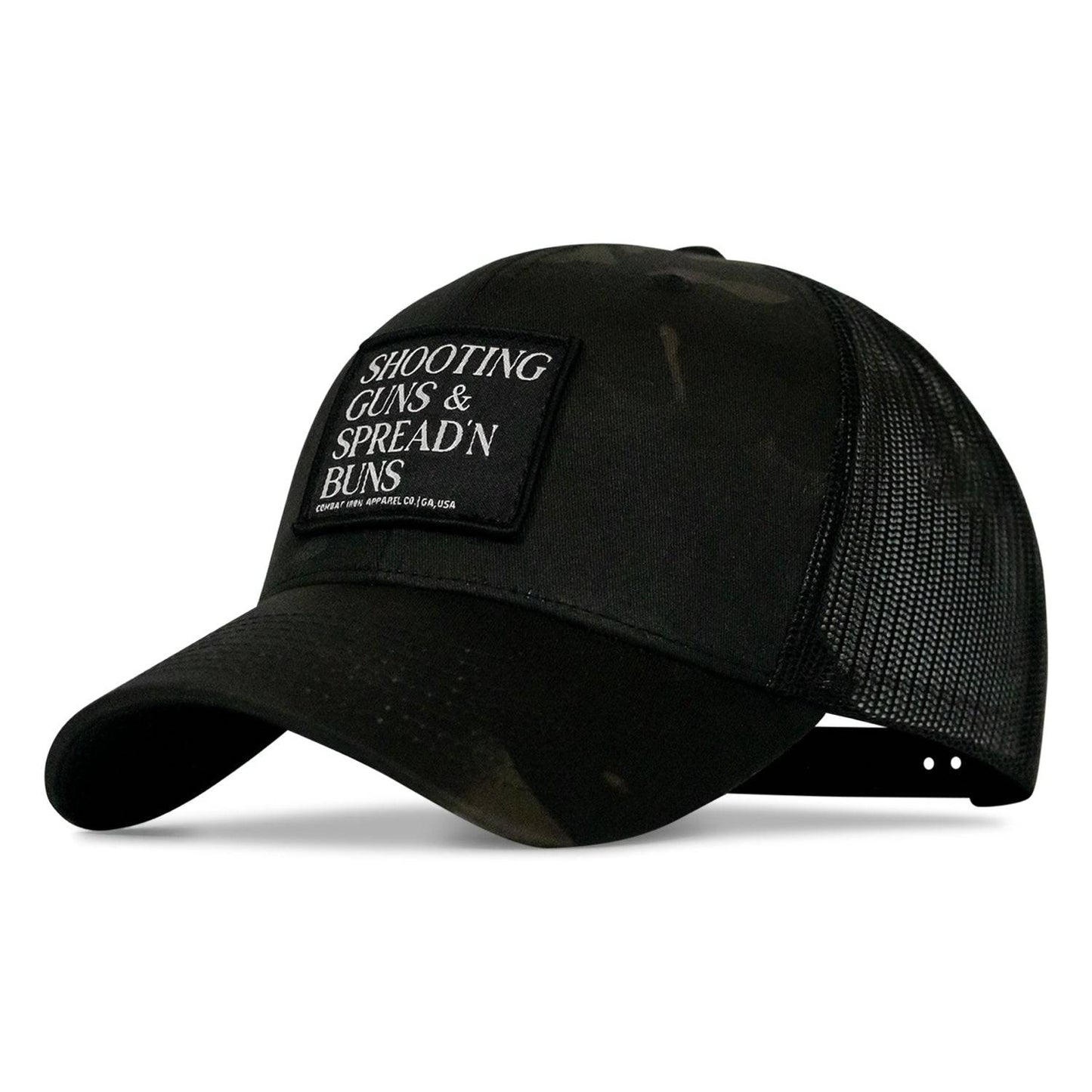 Shooting Guns & Spread'n Buns Patch Snapback Hat