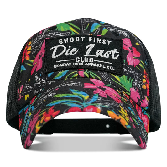 Shoot First. Die Last. Club Patch Tactical Ripstop Mesh Snapback Hat