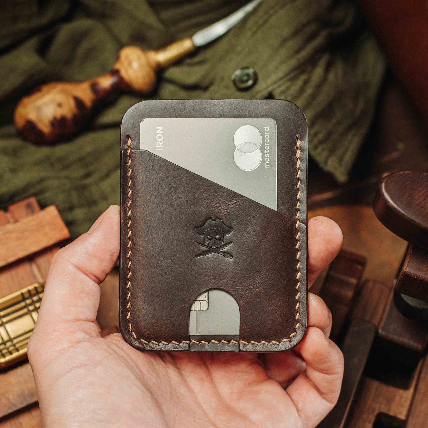 Minimalist Leather Wallet - Boatswain v4 | Slim Card Holder | EDC