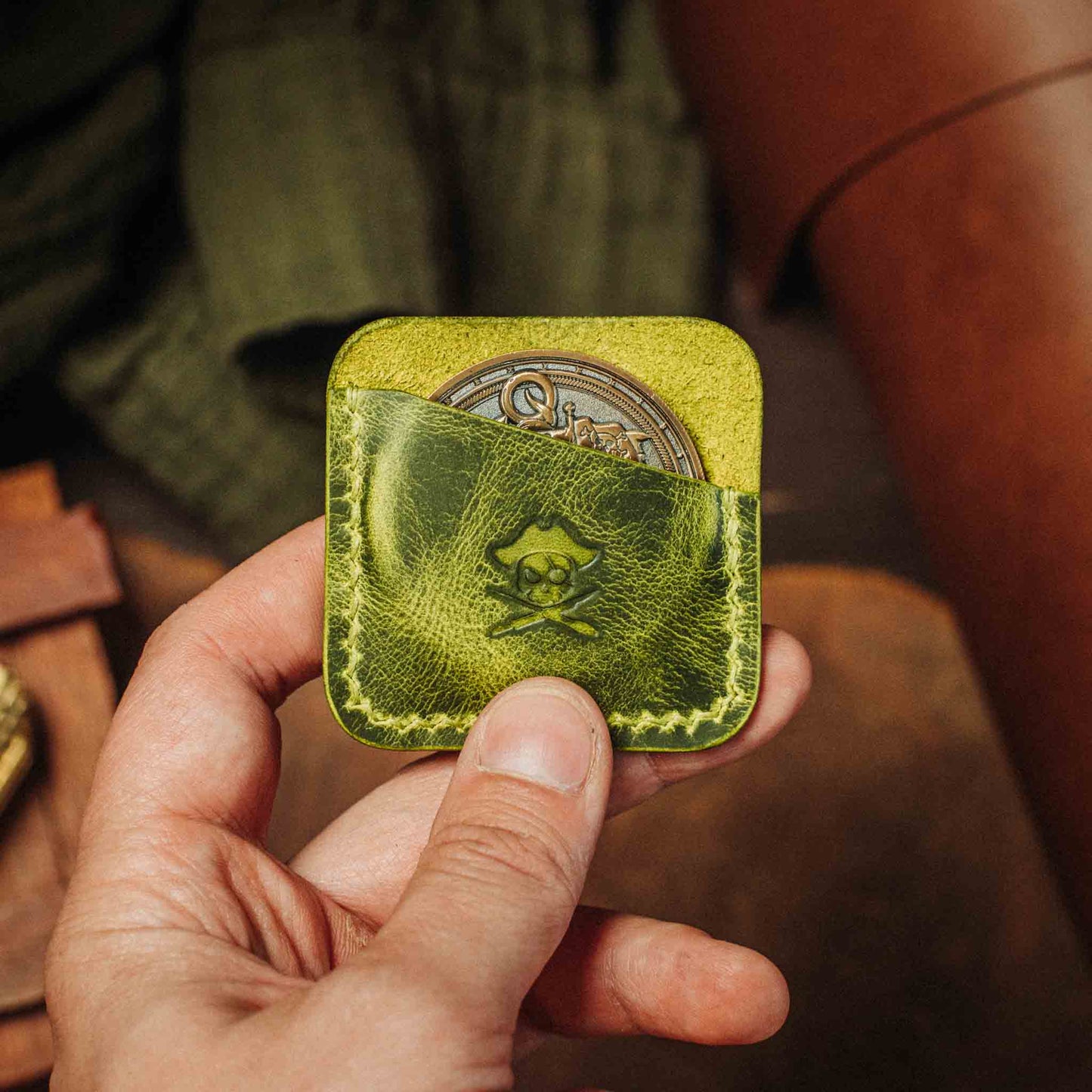 Challenge Coin Holder - Peso Pocket | Coin Case | Handcrafted Leather