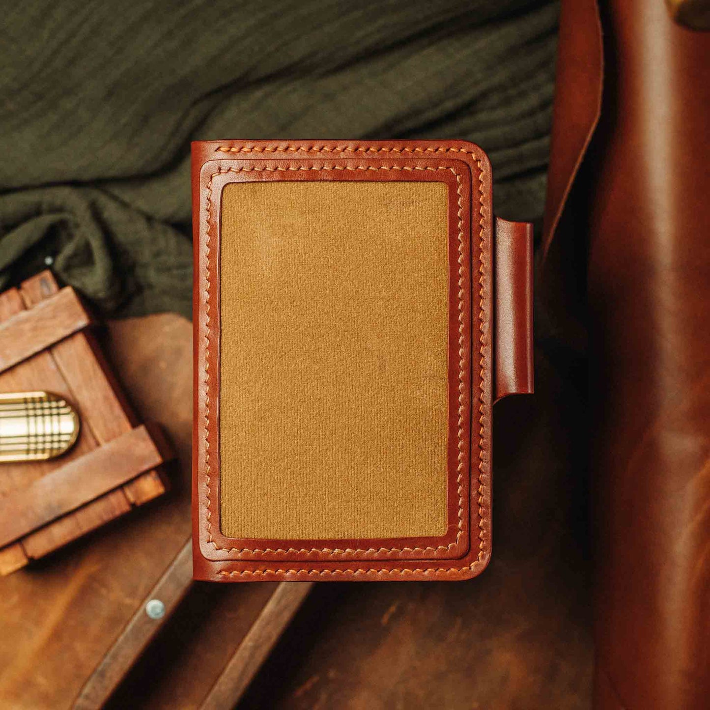 Passport Travel Wallet - Quartermaster v2 | Leather Velcro Organizer | Field Notes Holder