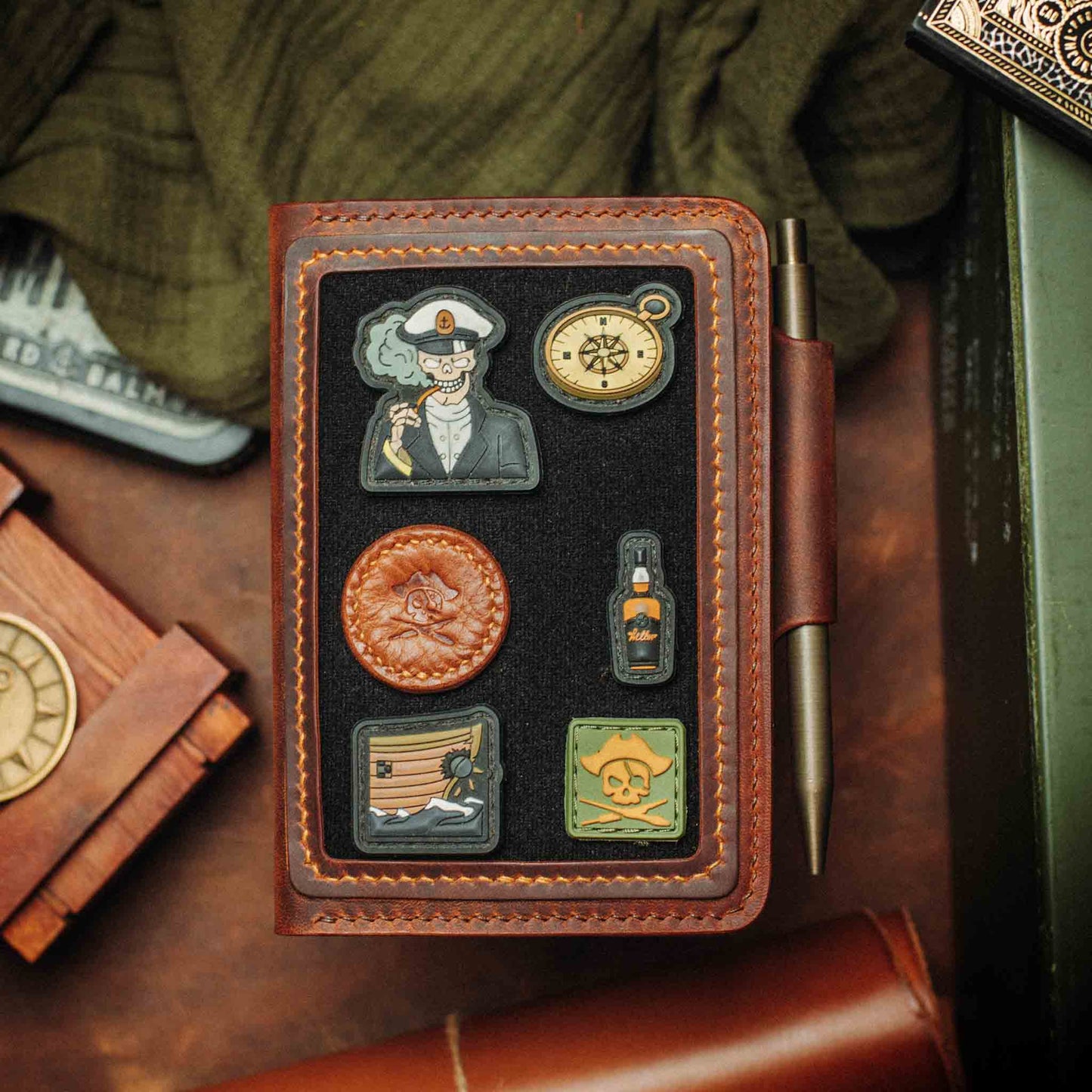 Passport Travel Wallet - Quartermaster v2 | Leather Velcro Organizer | Field Notes Holder