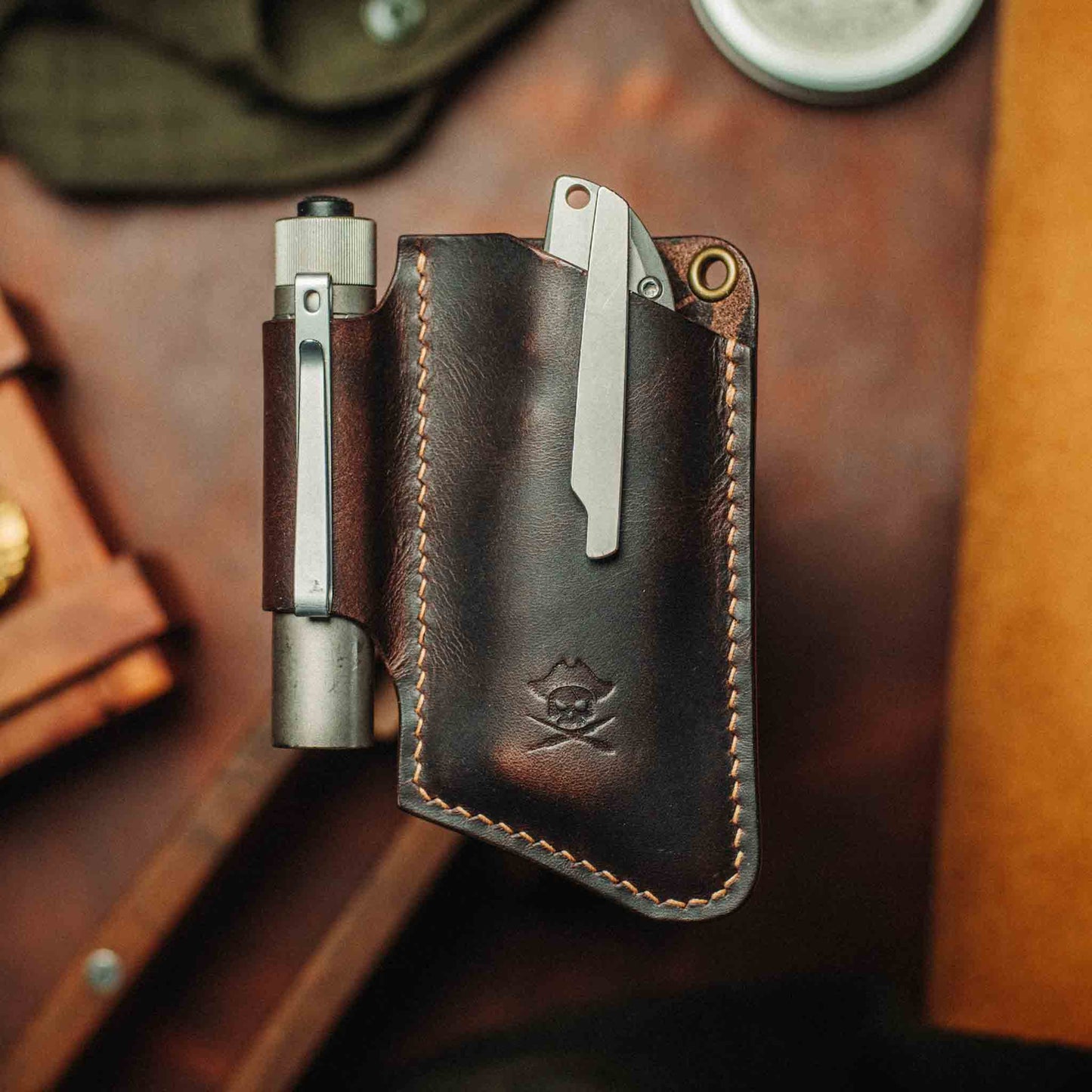 Knife Sheath - Sailor v3 | Leather EDC | Pocket Knife Holder