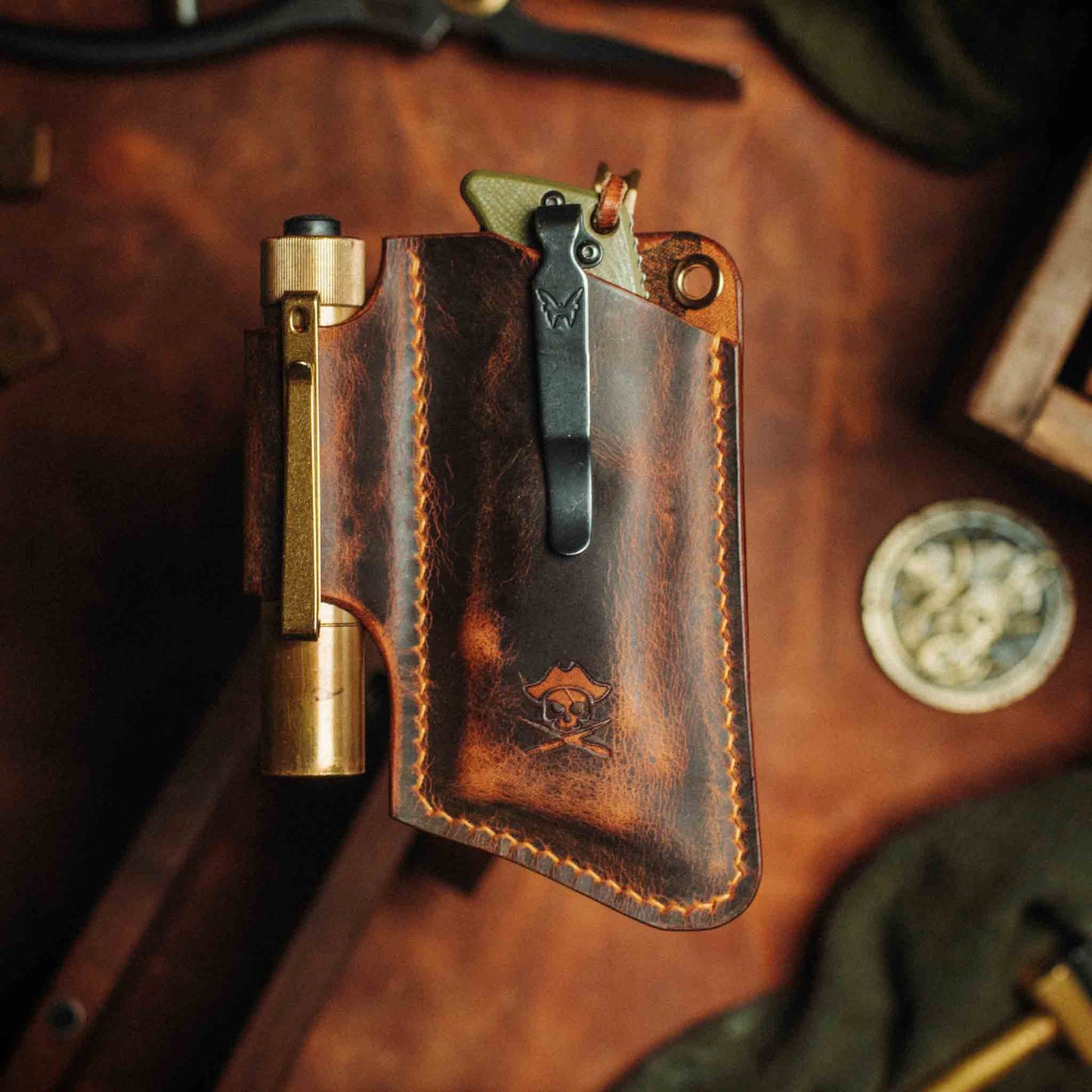 Knife Sheath - Sailor v3 | Leather EDC | Pocket Knife Holder