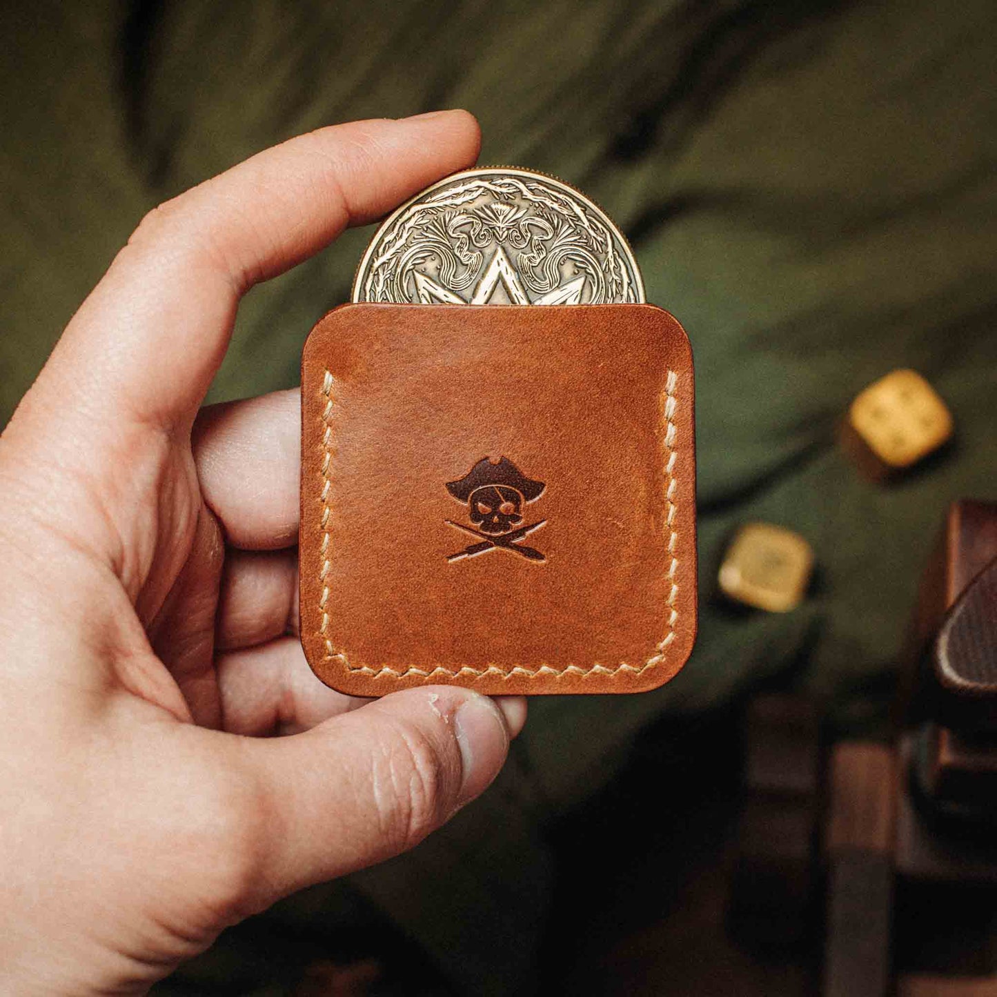 Challenge Coin Holder - Peso Pocket v3 | Leather Coin Case | Handcrafted EDC