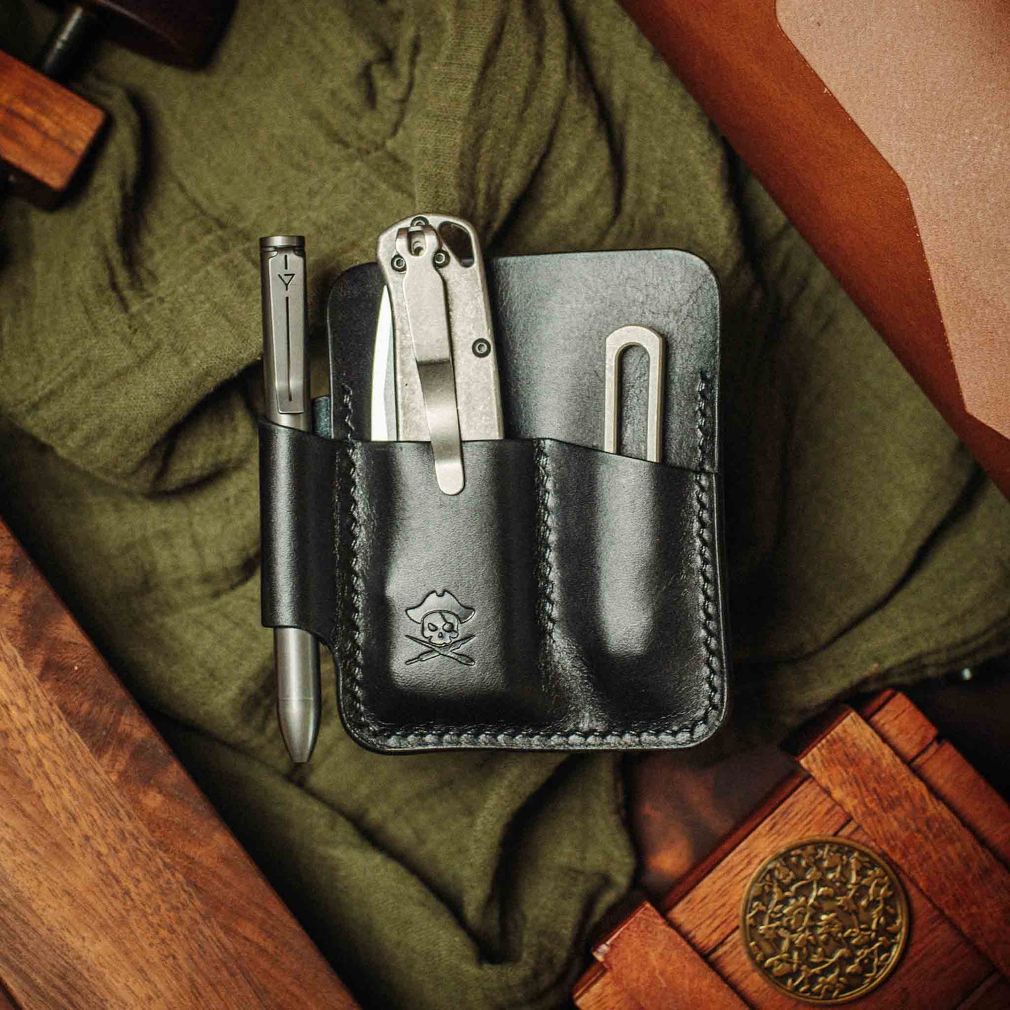 EDC Pocket Organizer - First Mate | Leather Pocket Carrier