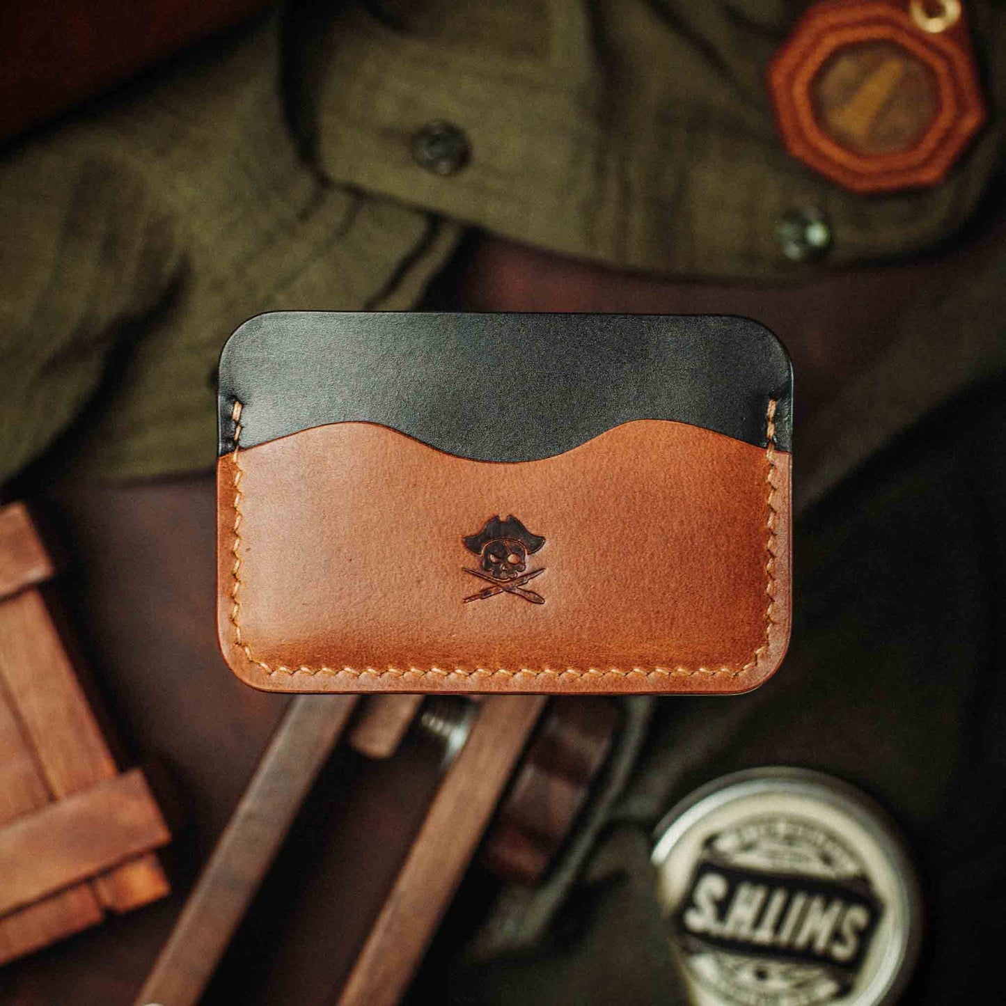 Minimalist Wallet - Drunken Boatswain v2 | Slim Leather | EDC