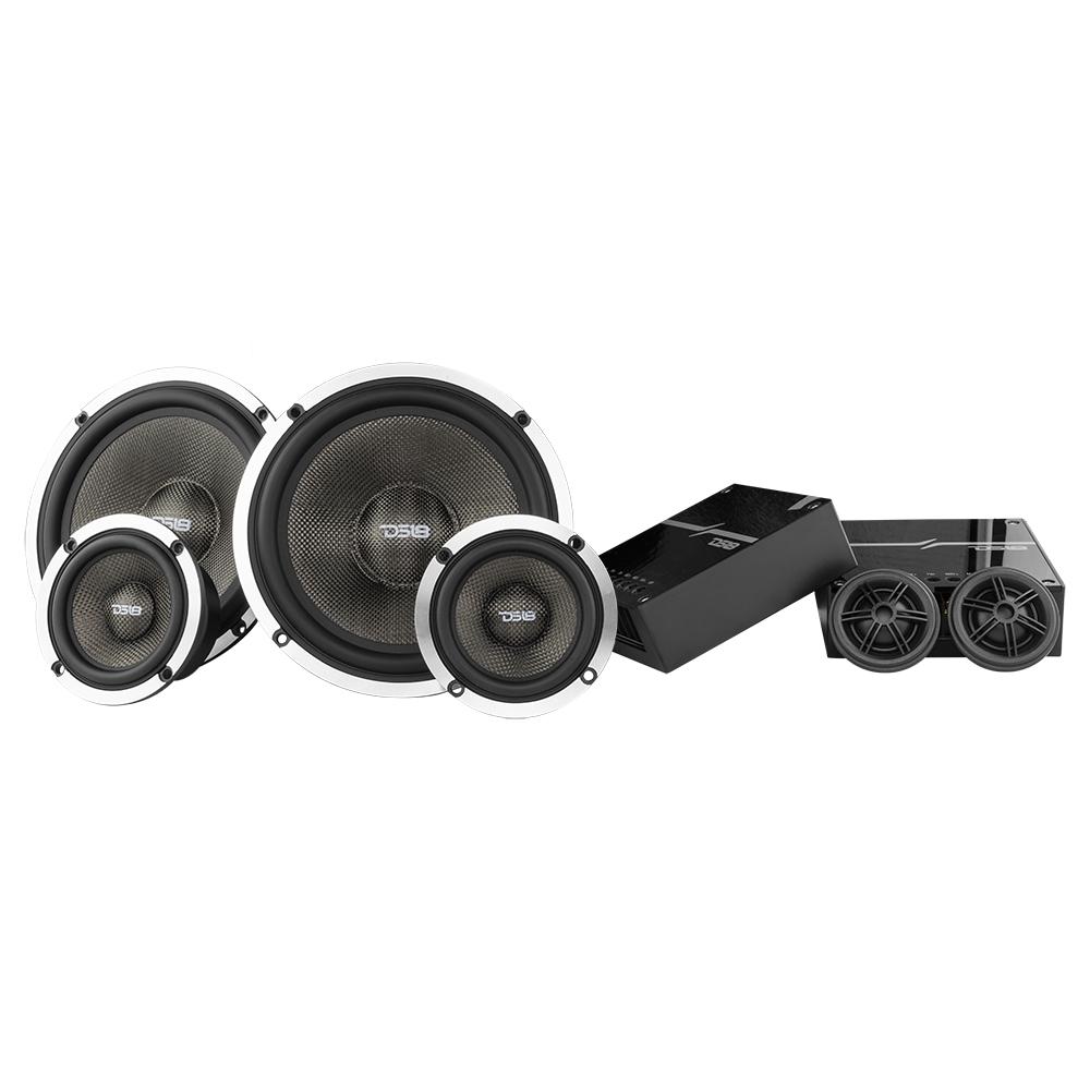 DX 6.5" 3- Way Component Speaker System With Kevlar Cone 290 Watts Rms 4-Ohm