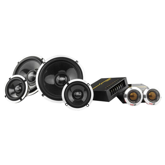 DX 6.5" 3- Way Neodymium Component Speaker System With Carbon Fiber Cone 290 Watts Rms 4-Ohm