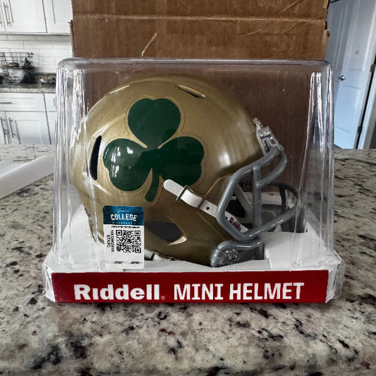 Notre Dame Fighting Irish NCAA Mini Speed Football Helmet Shamrock