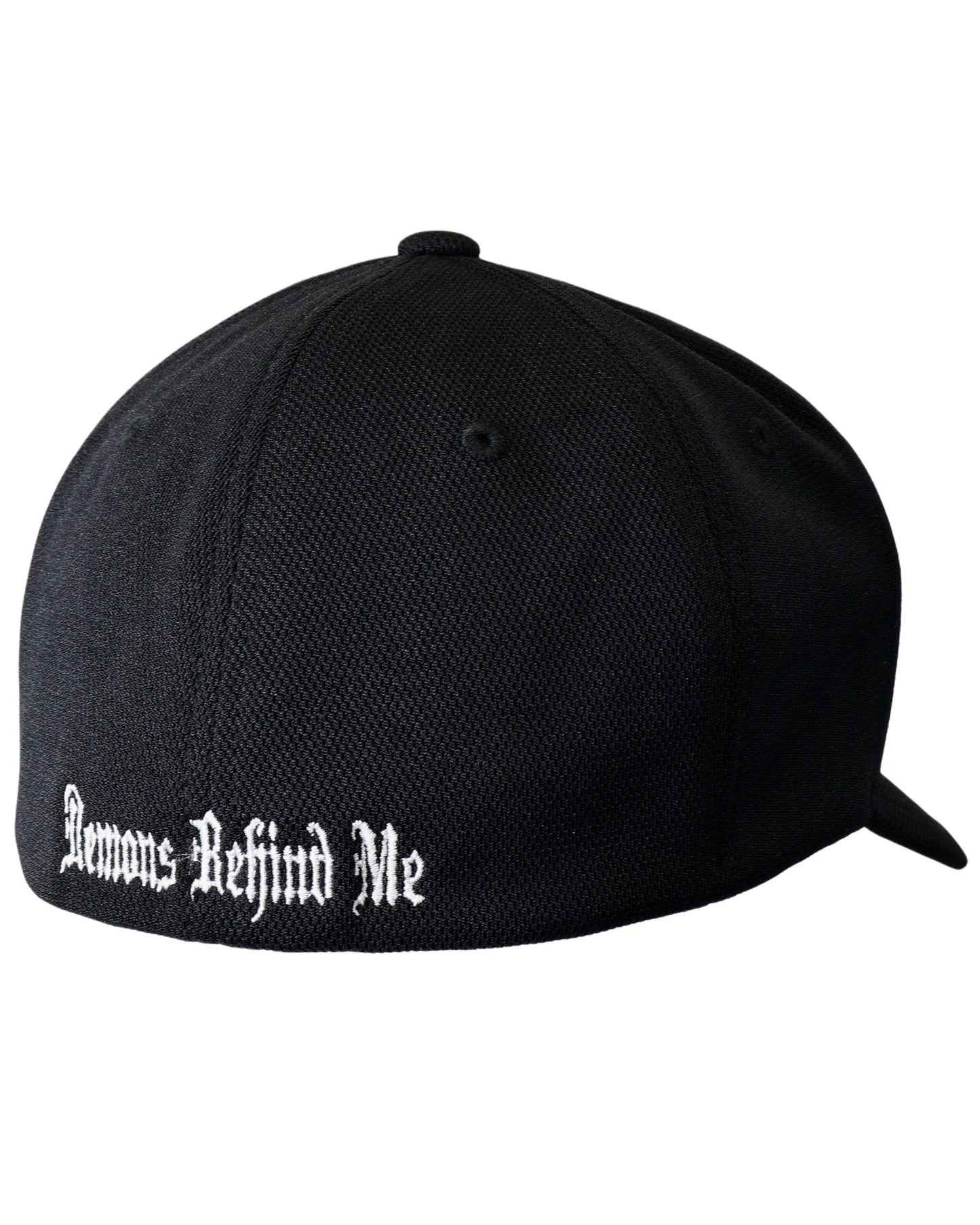 Black Flexfit Never Fade Two-Tone Skull Fitted Cap