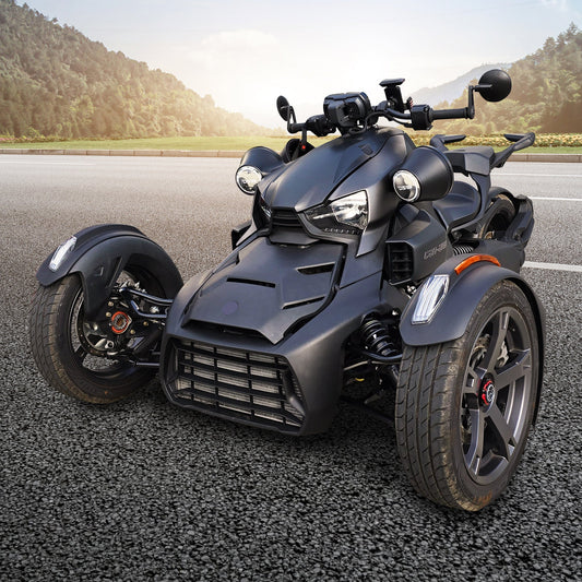 6.5" Loaded Flat Mount Speaker Pods with Amplifier, Installation Kit and Digital LED Lights, Package for Can-Am Spyder & Ryker