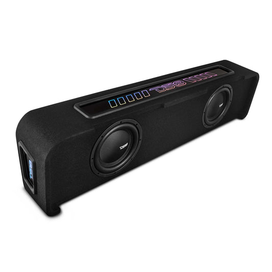 (2017+) Ford F-150 Down Firing Loaded Subwoofer Enclosure with Dream LED Lights, Amplifier and Wiring Kit