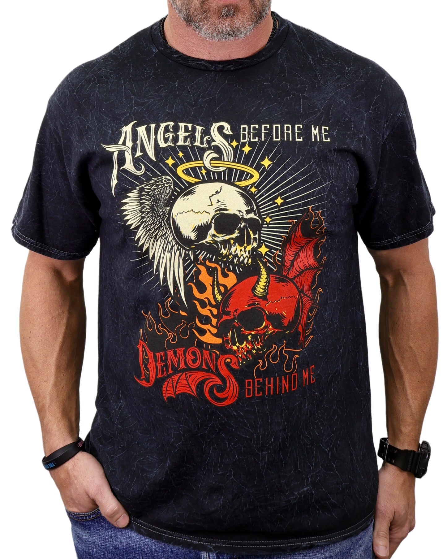 "Angels & Demons" Mineral Washed Premium Tee