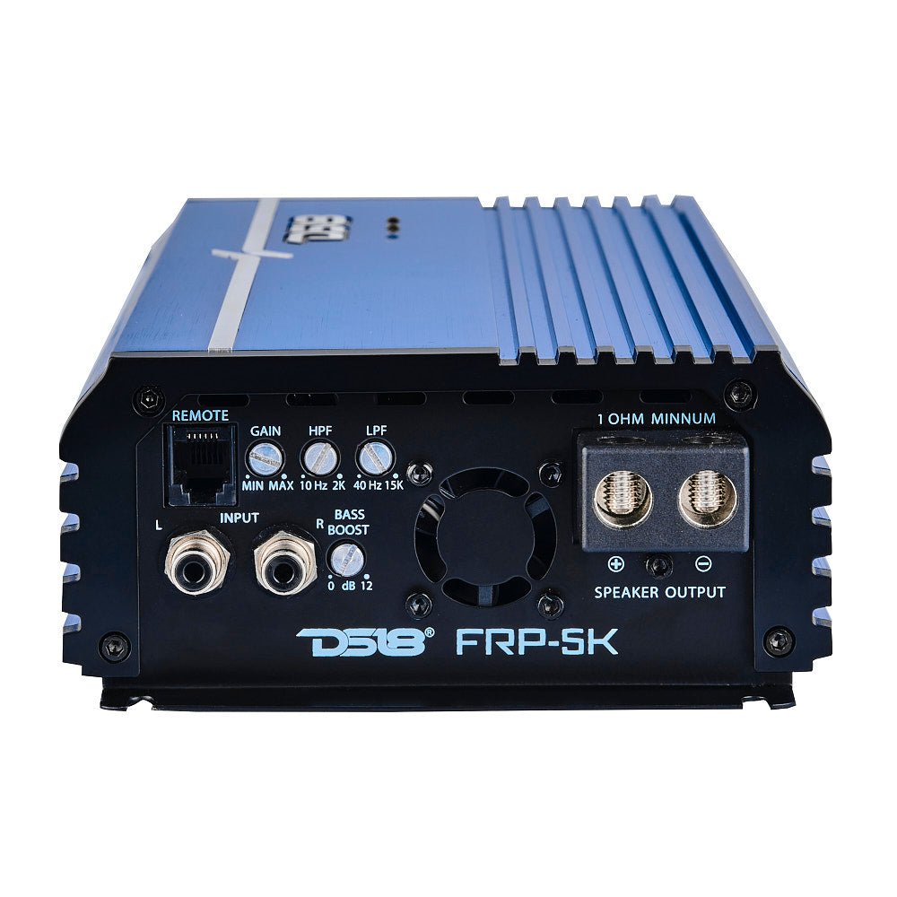 FRP Compact Full-Range Class D 1-Channel Amplifier 5,000 Watts Rms @ 1-Ohm Blue