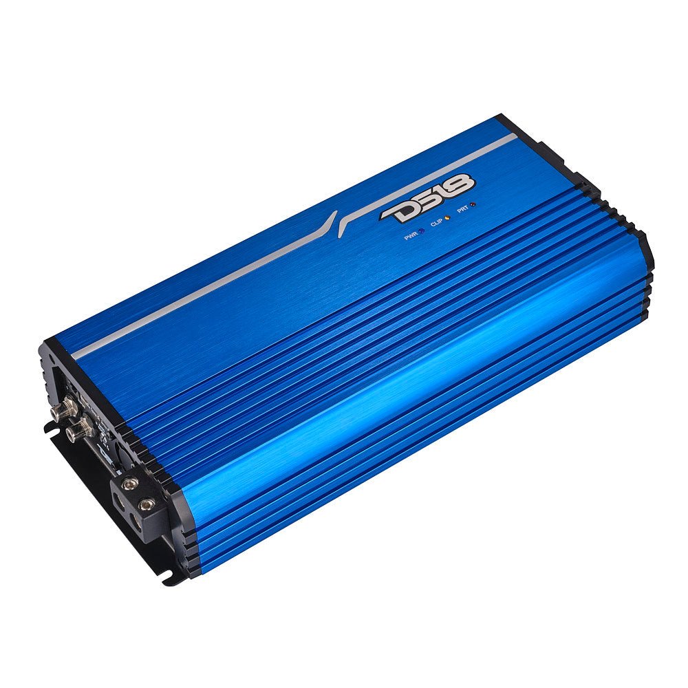 FRP Compact Full-Range Class D 1-Channel Amplifier 5,000 Watts Rms @ 1-Ohm Blue
