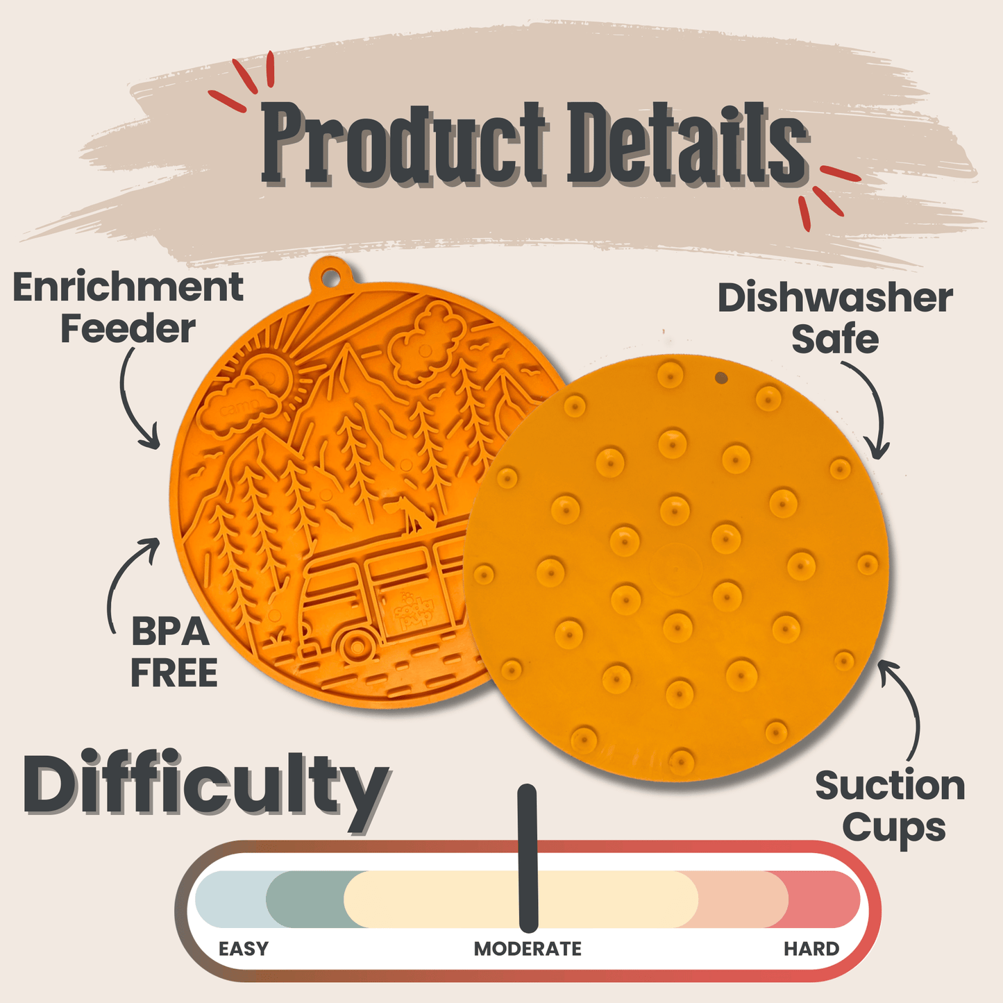 Dog Lick Mats with Suction Cups