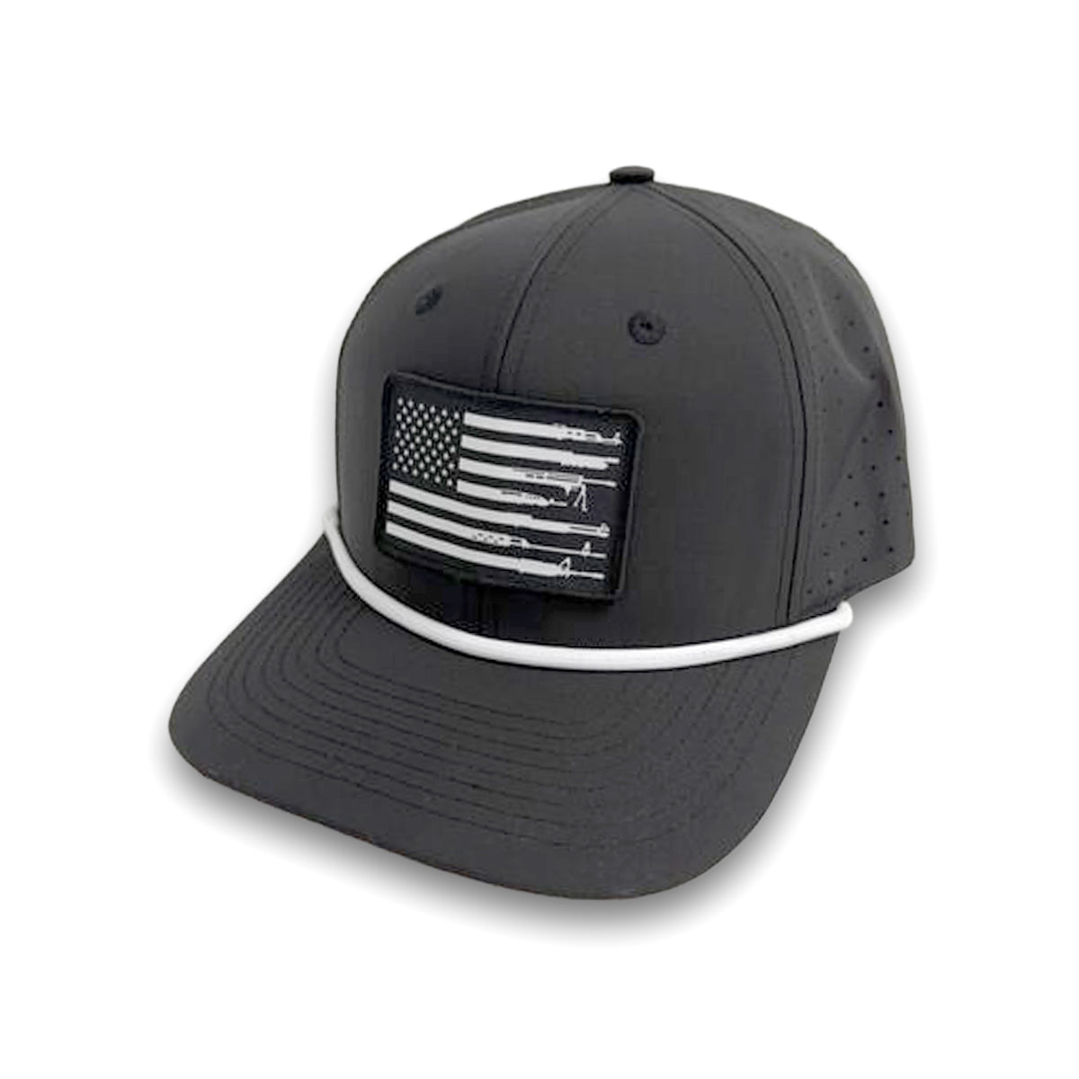 Firearm Flag Woven Patch Hat