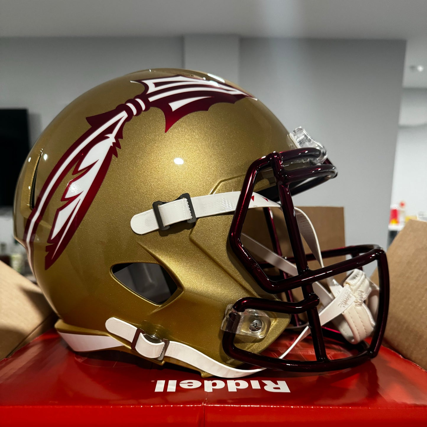 Florida State Seminoles Full Size Speed Replica Football Helmet Metallic Paint - NCAA