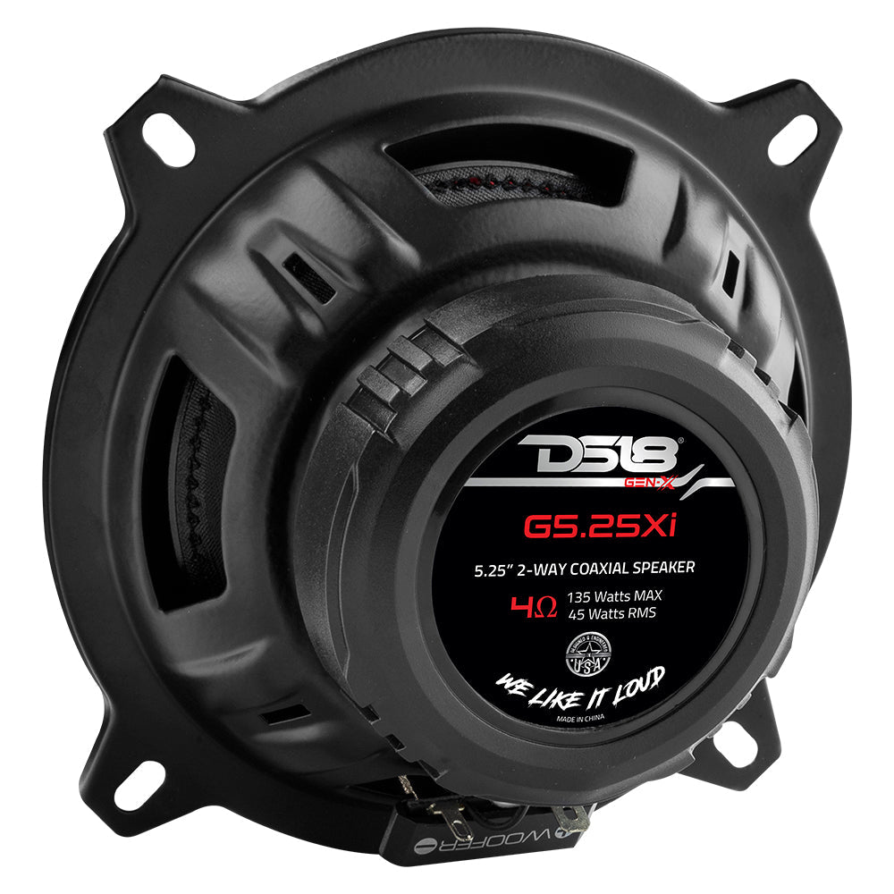 GEN-X 5.25" 2-Way Coaxial Speakers 45 Watts Rms 4-Ohm