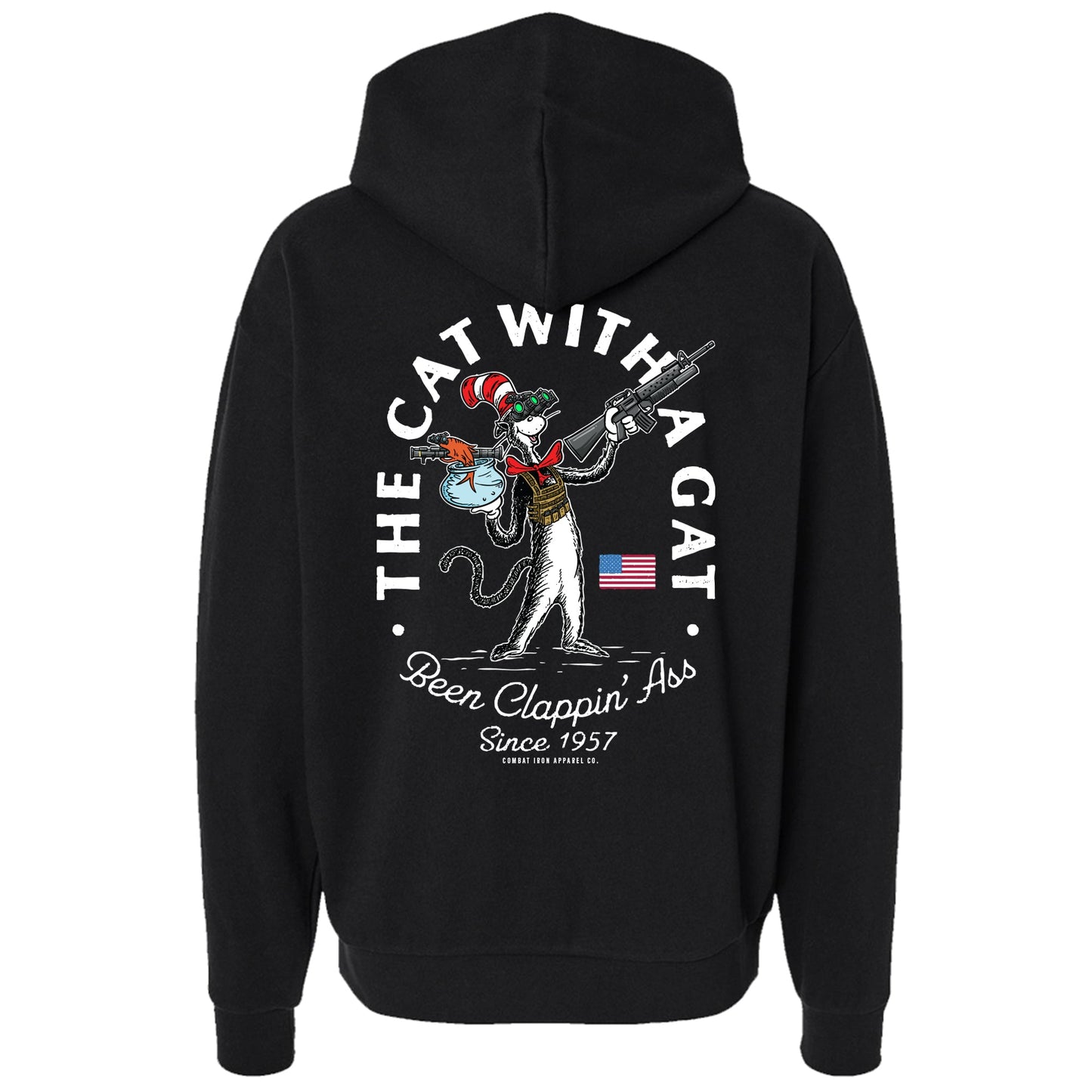 Cat with a Gat Men's Hoodie