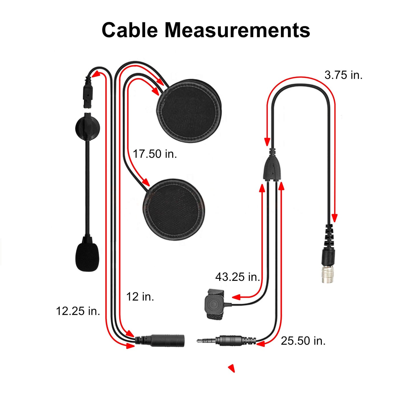 In Helmet & Push To Talk Kit - Quick Disconnect (Hirose): Yaesu 2 Pin: FT-65, FT25, FT-4XR, FT-4VR