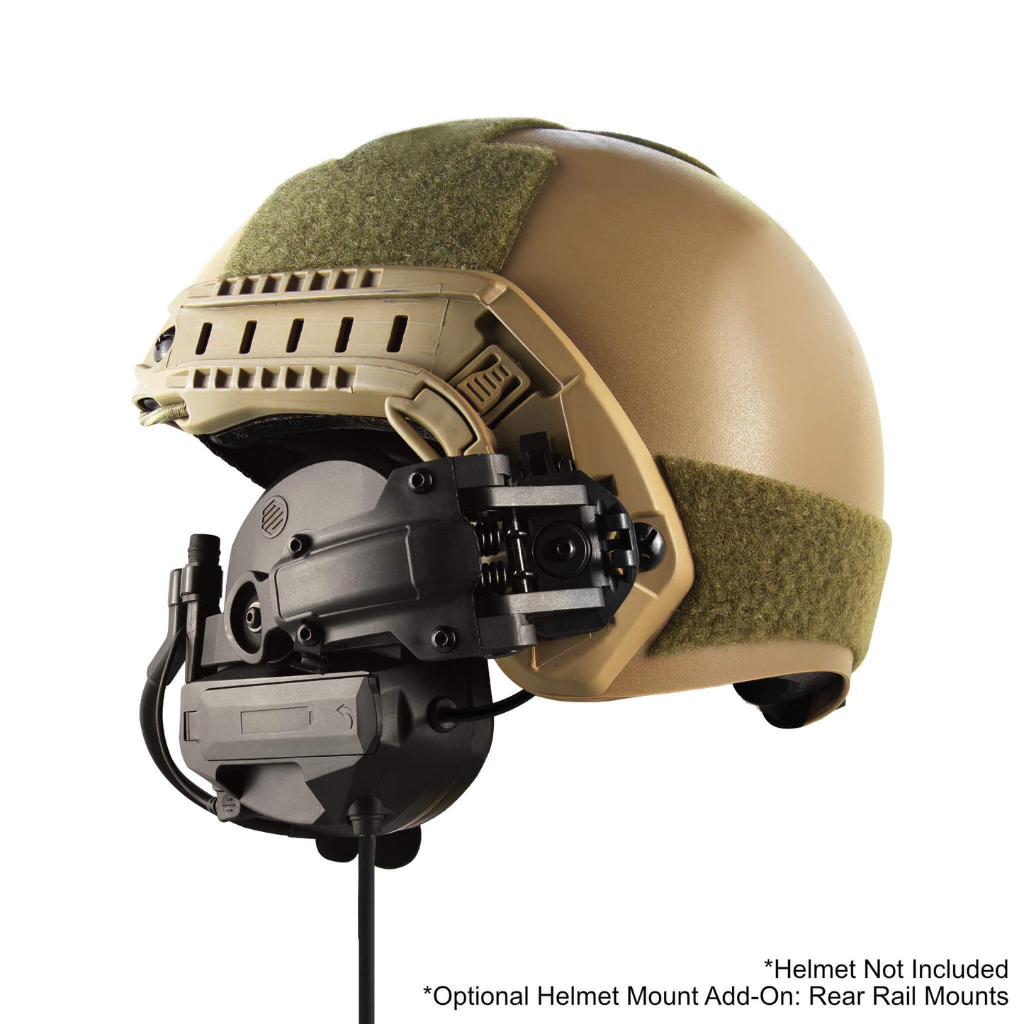 PolTact V2 Tactical Comms Helmet Headset w/ Active Hearing Protection - All Kenwood Multi-Pin TK & NX Series