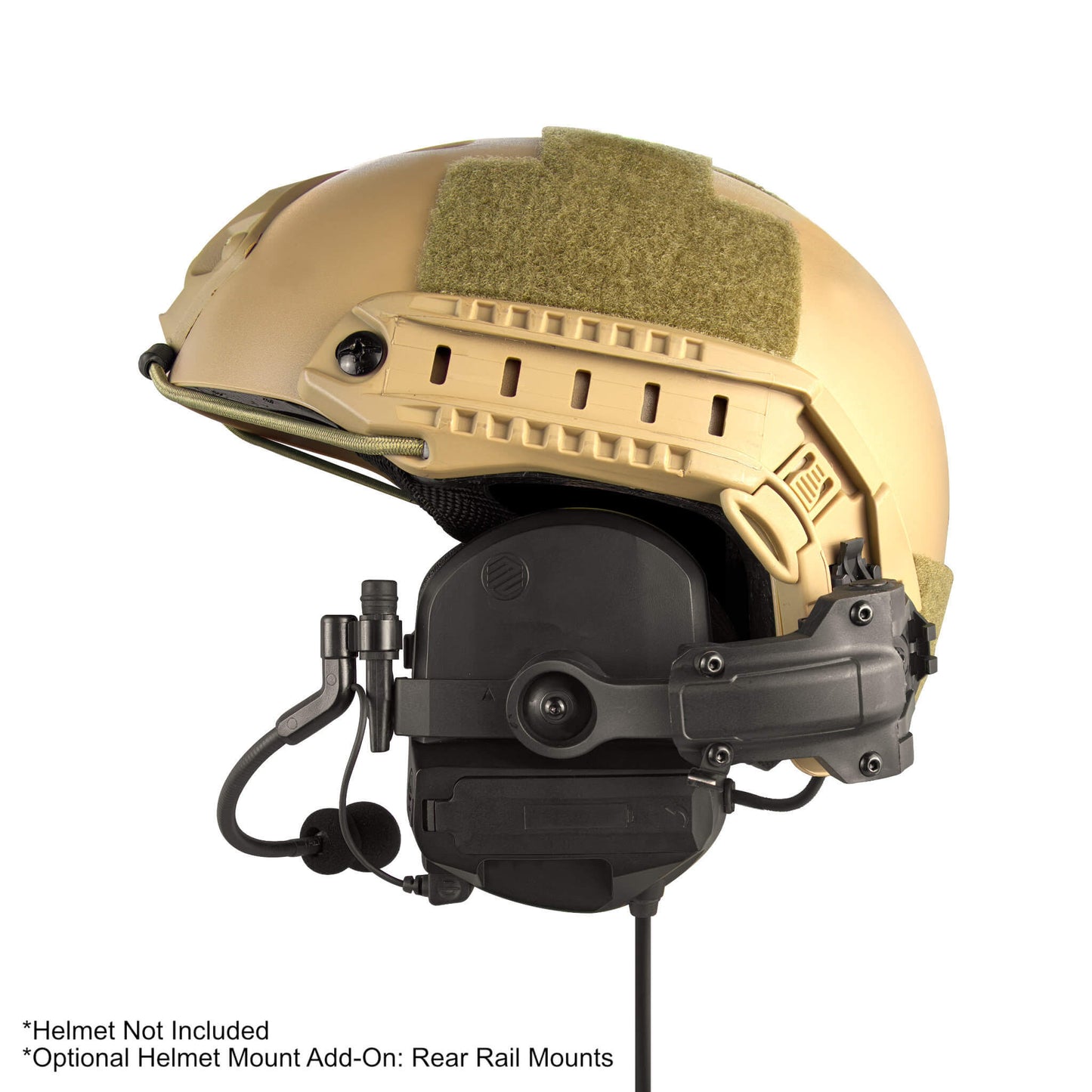 PolTact V2 Tactical Comms Helmet Headset w/ Active Hearing Protection & Quick Disconnect (Hirose) Adapter - Harris, M/A-Com: All P5300 P5400 P5500 P7300 Series, XG-15/25/75, XL-45, XL-95 & More