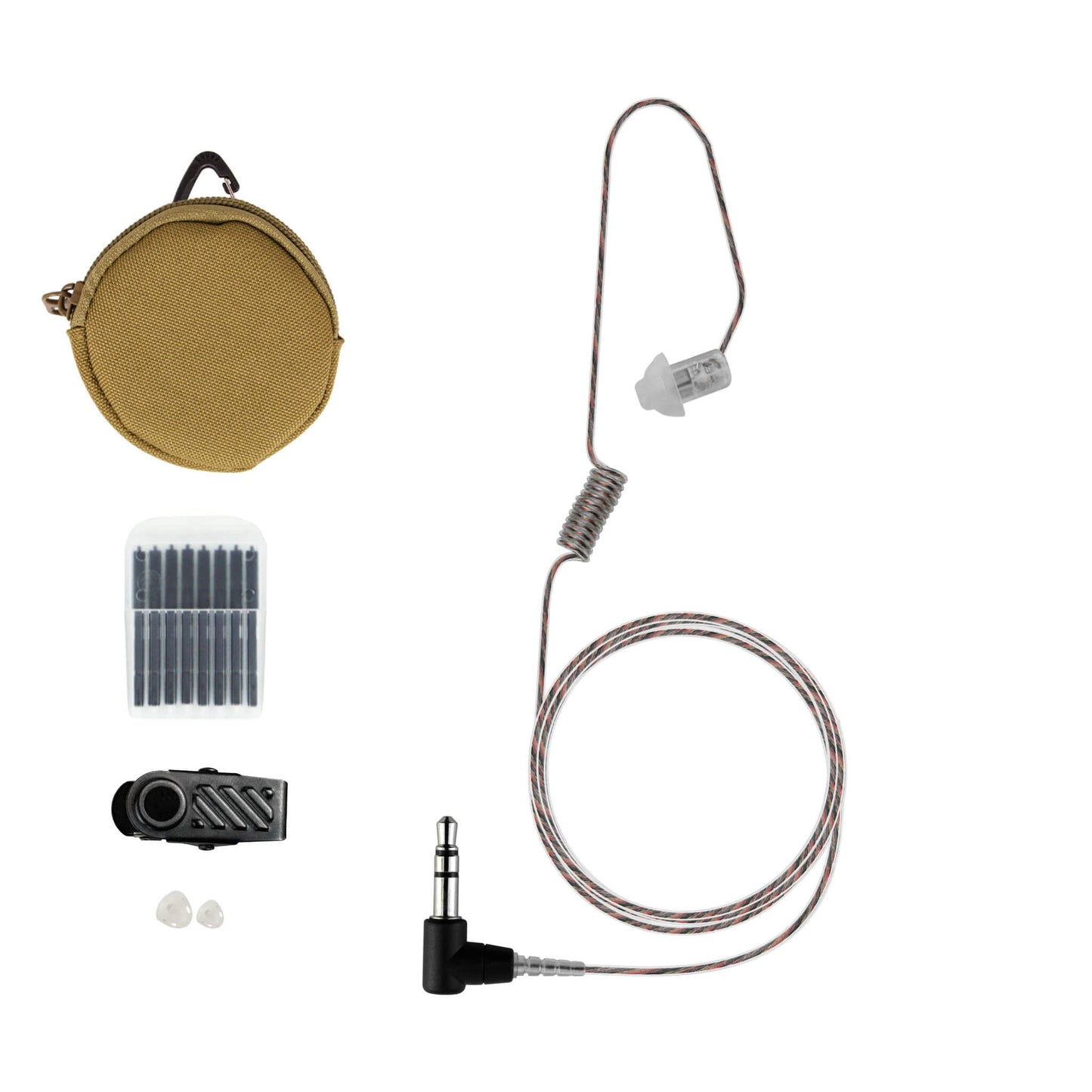 Patrol Mic & Invisible Series Tubeless Earpiece Complete Tactical Kit w/ Quick Disconnect (Hirose) - Harris: XL-150/P, XG-100/P, XL-185/P/Pi, XL-200/P/Pi, XL-400