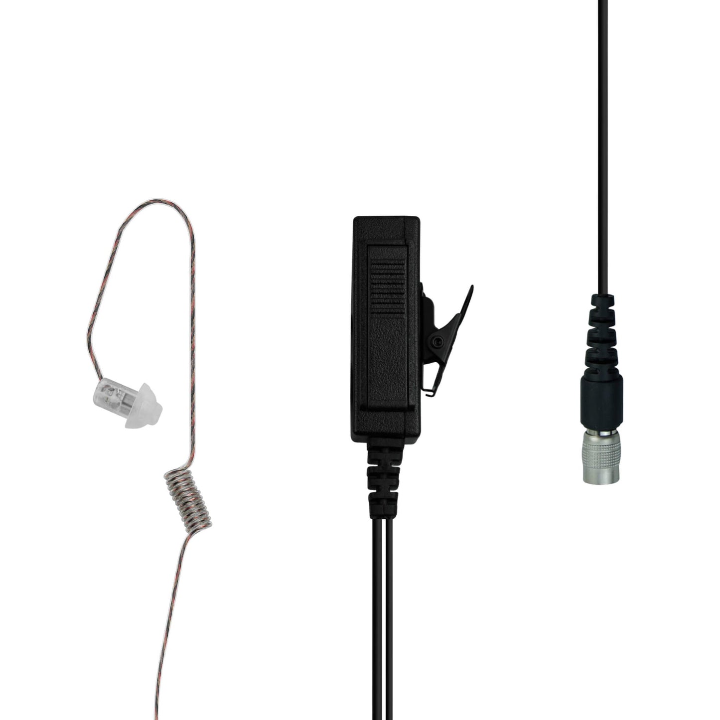 Patrol Mic & Invisible Series Tubeless Earpiece Tactical Kit w/ Quick Disconnect (Hirose) Connector- Replacement/Upgrade Kit