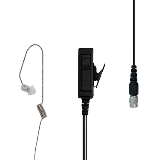 Patrol Mic & Invisible Series Tubeless Earpiece Tactical Kit w/ Quick Disconnect (Hirose) Connector- Replacement/Upgrade Kit