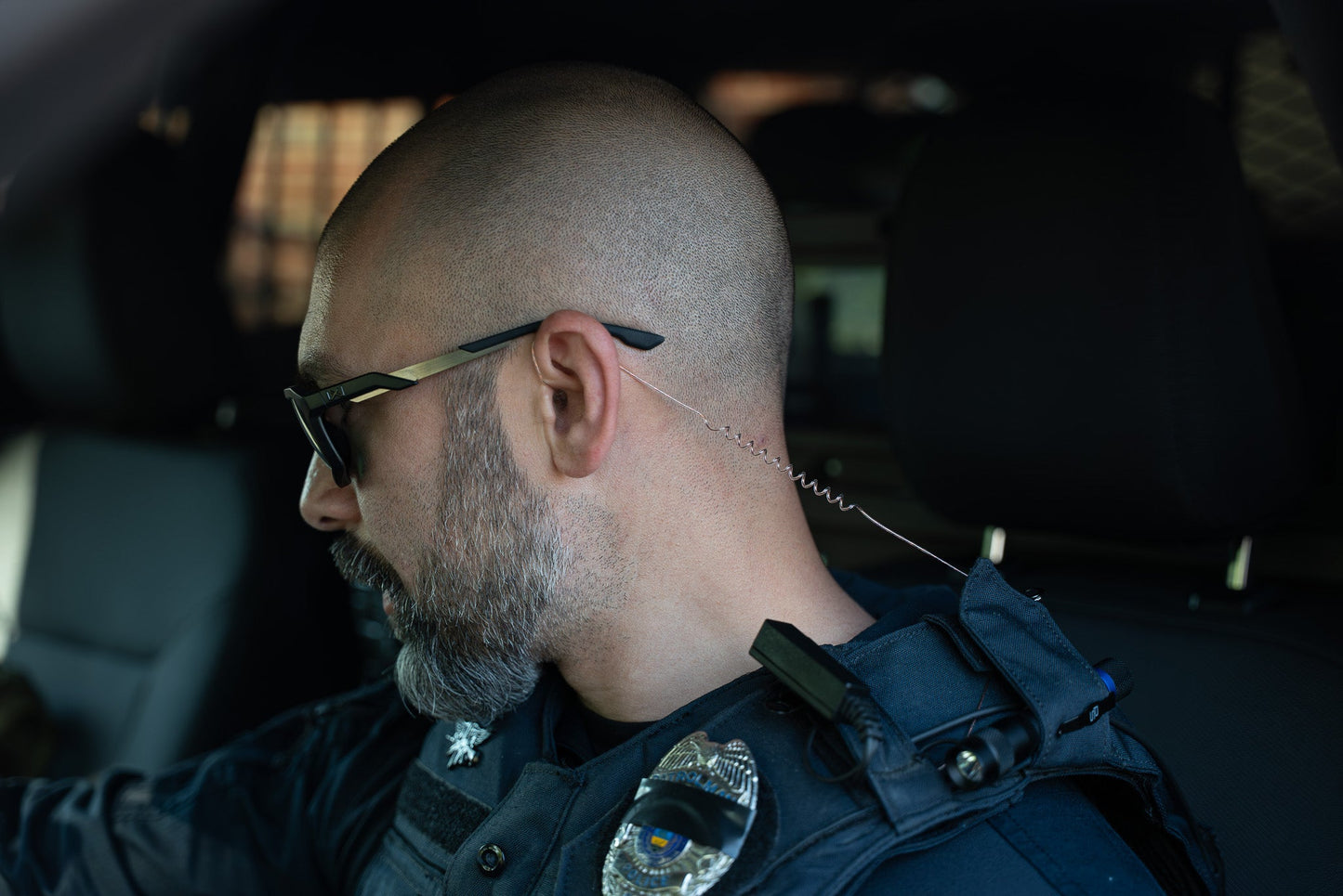 Patrol Mic & Invisible Series Tubeless Earpiece Complete Tactical Kit w/ Quick Disconnect (Hirose) - Harris: All P5300 P5400 P5500 P7300 Series, XG-15/25/75, XL-45, XL-95 & More