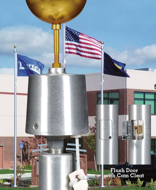 Aluminum Flagpole - Internal Rope Cam Cleat - Heavy Duty, Lifetime Warranty - Made in USA