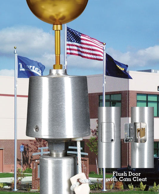 Aluminum Flagpole - Internal Rope Cam Cleat - Heavy Duty, Lifetime Warranty - Made in USA