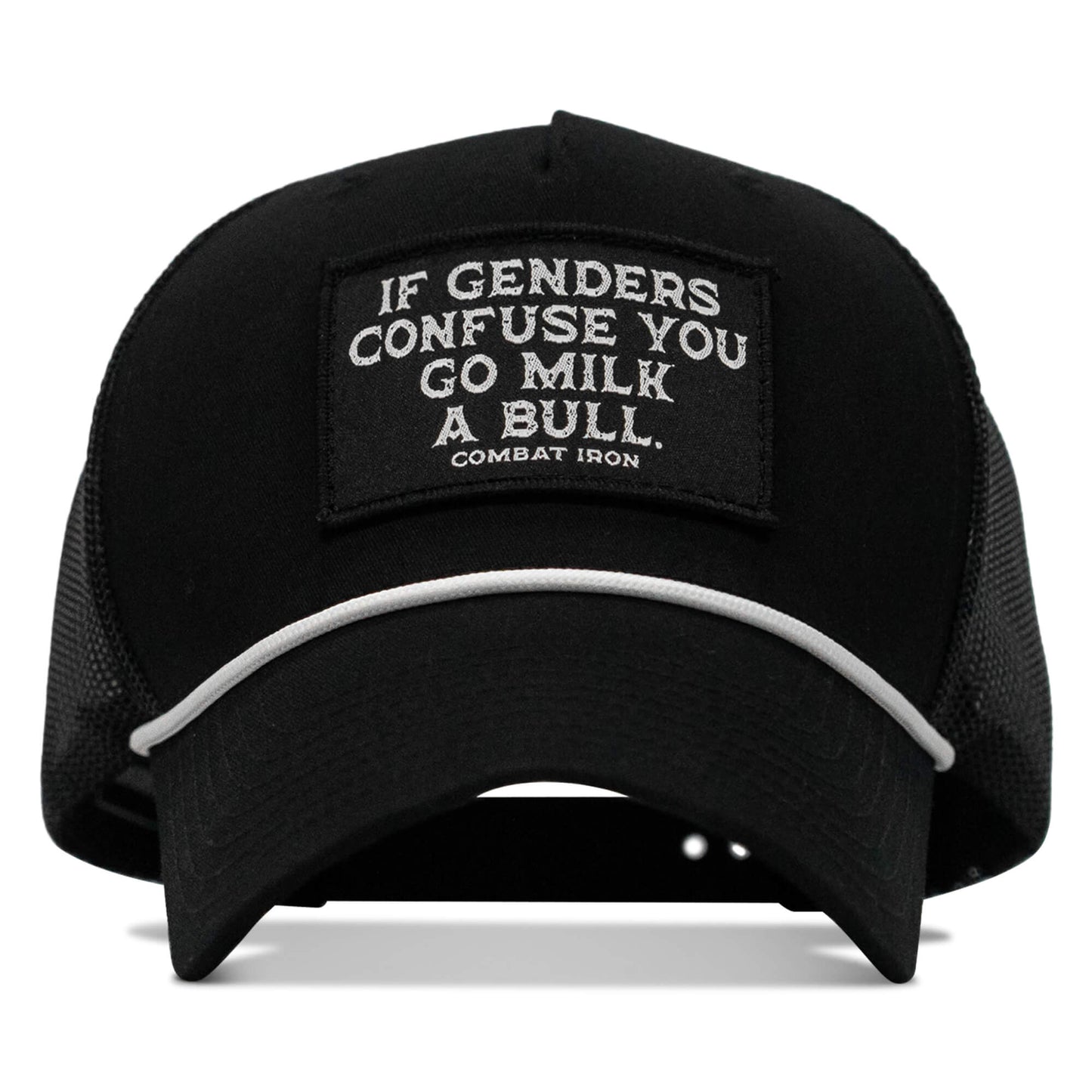 If Gender Confuses You Go Milk A Bull Patch Rope Snapback Hat