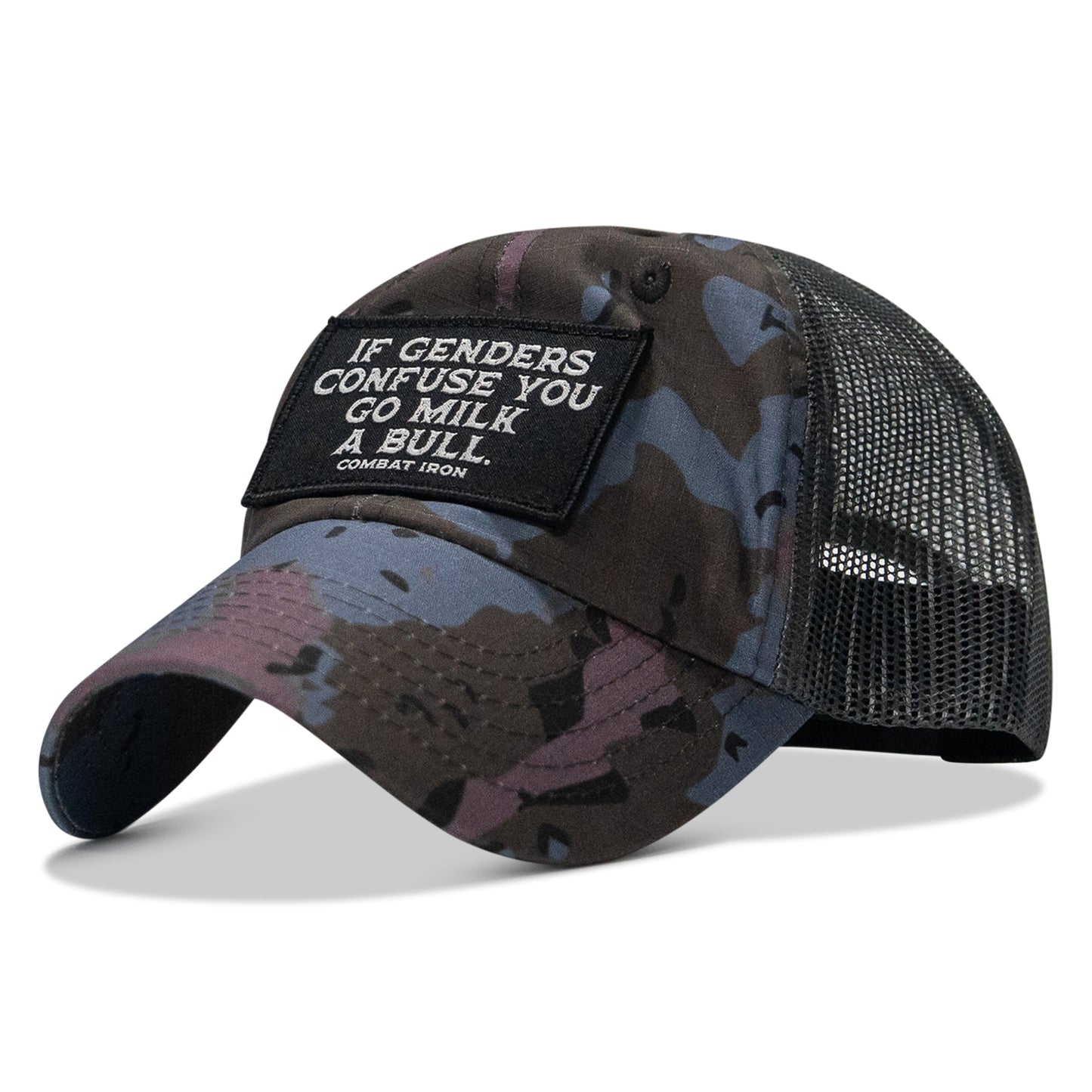 If Genders Confuse You Go Milk A Bull Patch Ripstop Tactical Hat