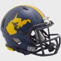 West Virginia Mountaineers NCAA Mini Speed Football Helmet 2023 Country Roads-NCAA