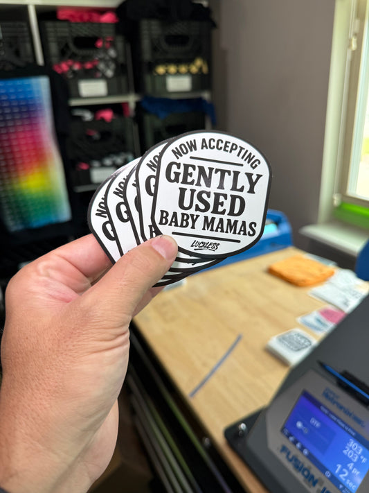 Now Accepting Gently Used Baby Mamas Sticker