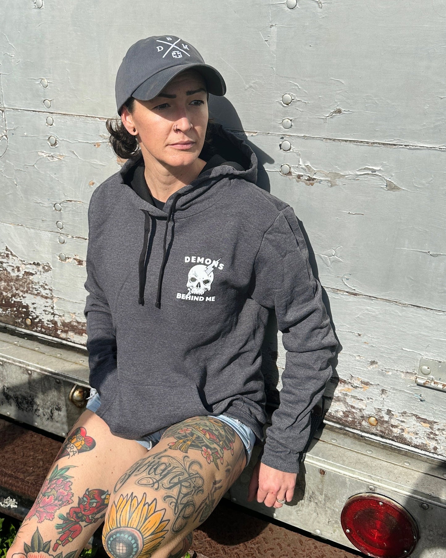 Closeout- "Unbreakable" Unisex Heathered Charcoal Hoodie