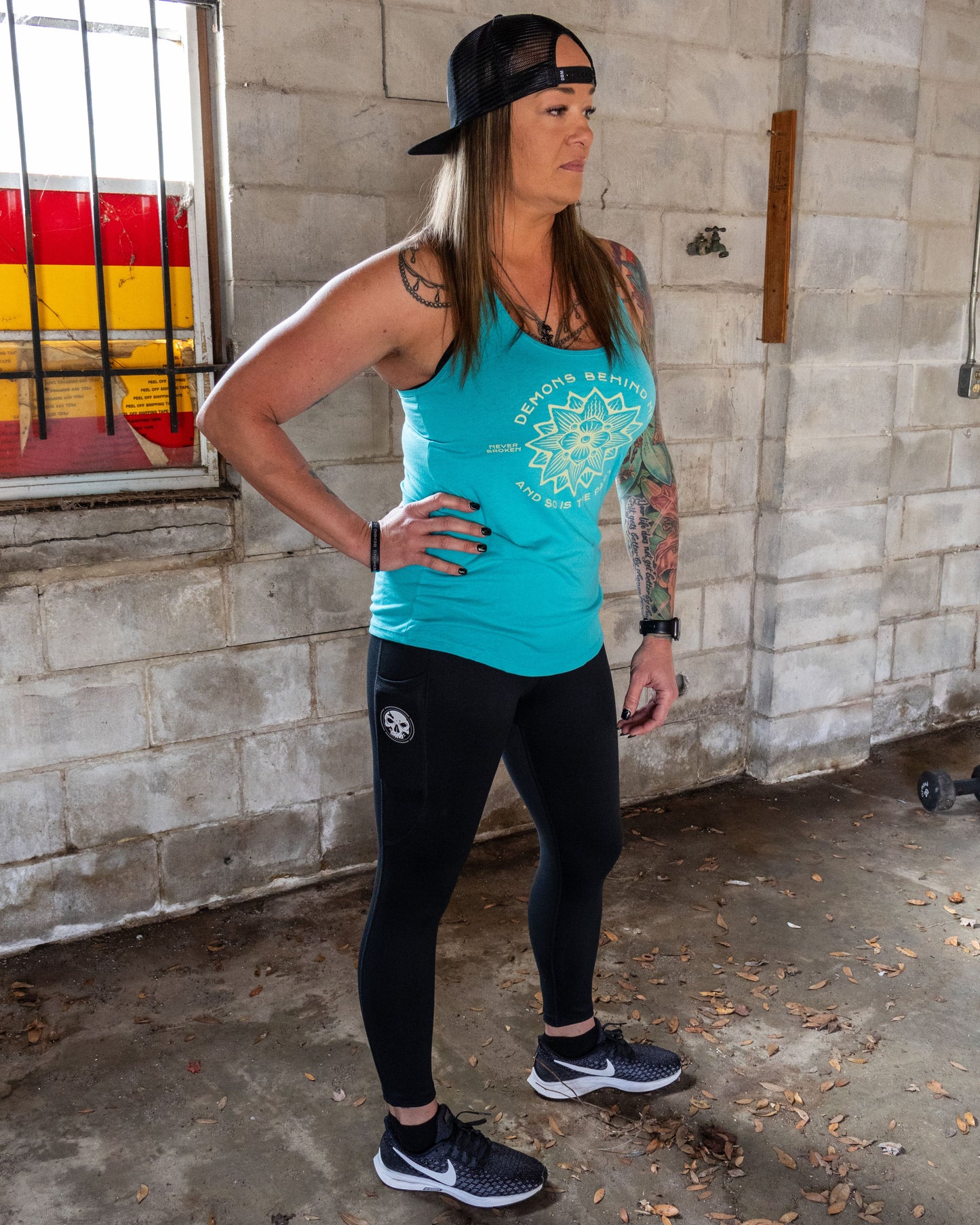 Closeout- Women's Lotus Tahiti Blue Racerback Tank